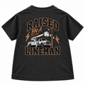 Raised by a Lineman Kids Tee