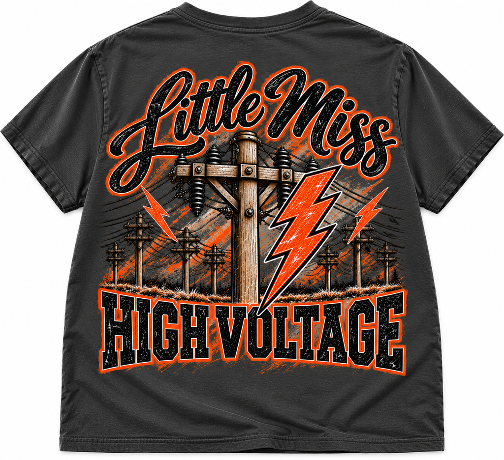 Little Miss High Voltage Kids Tee